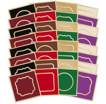 Festive Square Pocket Pad Apertures - Rich Gold